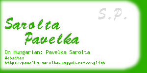 sarolta pavelka business card